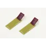 Pendientes perno rectangulo esmlatado morado y col