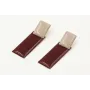 Pendinetes perno rectangulo esmlatado beige y colg
