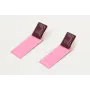 Pendientes perno rectangulo esmlatado morado y col