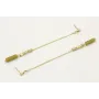 Pendientes perno bolita oro mate cadena cordón con