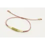 Pulsera nudo serpiente hilo oro rosa con facetadas