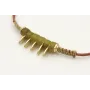 Pulsera hilo oro rosa con nudo macramé dorado pali