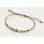 Pulsera hilo macramé oro rosa nudo serpiente con d