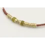 Pulsera hilo macramé oro rosa nudo serpiente con d