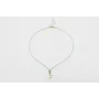 Collar hilo color menta con nudo macramé dorado pa