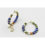Pendientes aros con facetadas verdes,ovnis facetad