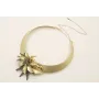 Collar lamina rigida con flor con palitos de miyuk
