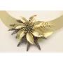 Collar lamina rigida con flor con palitos de miyuk