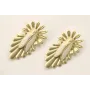Pendientes flor 11 pétalos, cigarra esmaltada beig