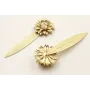 Pendientes nenufar 4 capas con bola de perlas y co