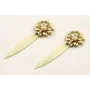 Pendientes nenufar 4 capas con bola de perlas y co