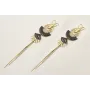 Pendientes perno escarabajo con abanico semicircul