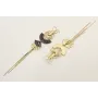 Pendientes perno escarabajo con abanico semicircul