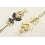Pendientes perno escarabajo con abanico semicircul