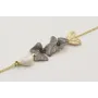 Pulsera eslabón plano dorado mate con caracol esma