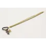 Pulsera 4 cadenas con cierre eslabón negro, flores