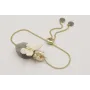 Pulsera cadena eslabón plano regulable con centro 
