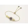 Pulsera cadena eslabón plano regulable con centro 