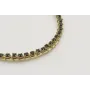 Pendientes aro plana forrado con cadena de strass 