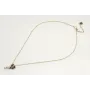 Collar cadena microbola dorada mate colgante carac
