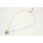 Collar cadena eslabón plano con corazones intercal