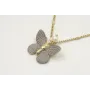 Collar cadena eslabón plano con corazones intercal