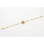 Pulsera cadena esmaltada blanca con flor dorada ma