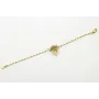 Pulsera cadena esmaltada blanca con hoja calada do