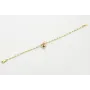 Pulsera cadena esmaltada blanca con flor esmaltada