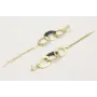 Pendientes perno listón dorado mate con 3 anillas 