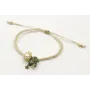 Pulsera hilo con nudo serpiente mitad crema mitad 