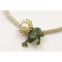 Pulsera hilo con nudo serpiente mitad crema mitad 