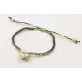 Pulsera hilo con nudo serpiente mitad verde mitad 