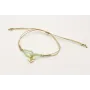 Pulsera hilo fino nudo serpiente con aros piedra c