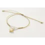 Pulsera hilo fino nudo serpiente con aros piedra c