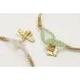 Pulsera hilo fino nudo serpiente con aros piedra c