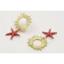 Pendientes perno rayos de sol dorado mate con colg