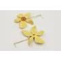 Pendientes perno pivote dorado mate con colgante f
