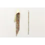 Pendientes desiguales cadena de stras en colres az