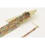 Pendientes desiguales cadena de stras en colres az