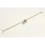 Pulsera cadena ovalos dorado mate con colgante cor