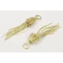 Pendientes medusa dorado mate. Largo 8cm.