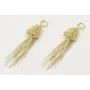 Pendientes medusa dorado mate. Largo 8cm.