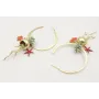Pendientes aros planos dorado mate con medusa,cang