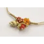 Pulsera hilo fino dorado con nudo serpiente,burruñ