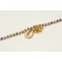 Pulsera cadena de strass de colores azul,rosa,nara