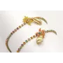 Pulsera cadena de strass de colores azul,rosa,nara