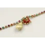 Pulsera cadena de strass de colores azul,rosa,nara