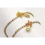 Pulsera cadena de strass de colores azul,rosa,nara