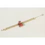 Pulsera cadena tira plana dorada mate con cangrejo